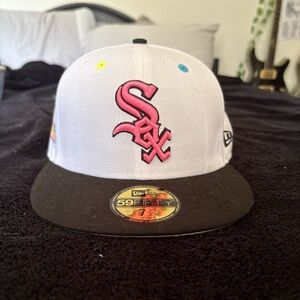 Chicago White Sox New Era White Neon Eye 59FIFTY Fitted Hat 7 1/2